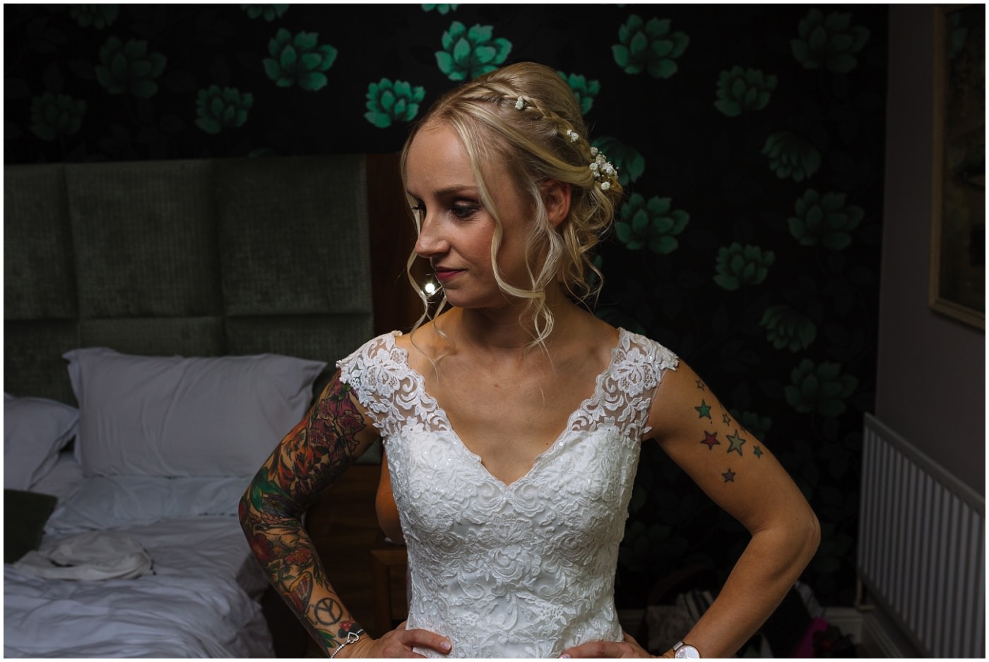 tattooed bride wedding dress inspiration