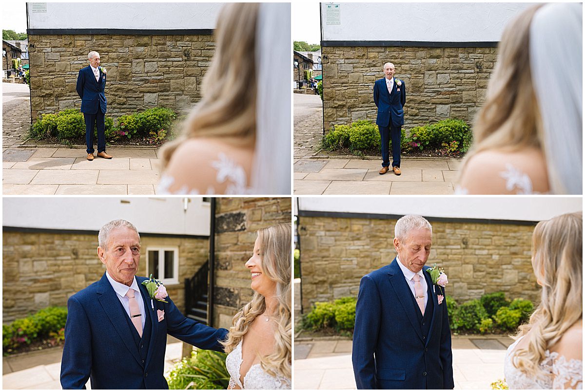 Dad sees daughter for the first time on the morning of her wedding