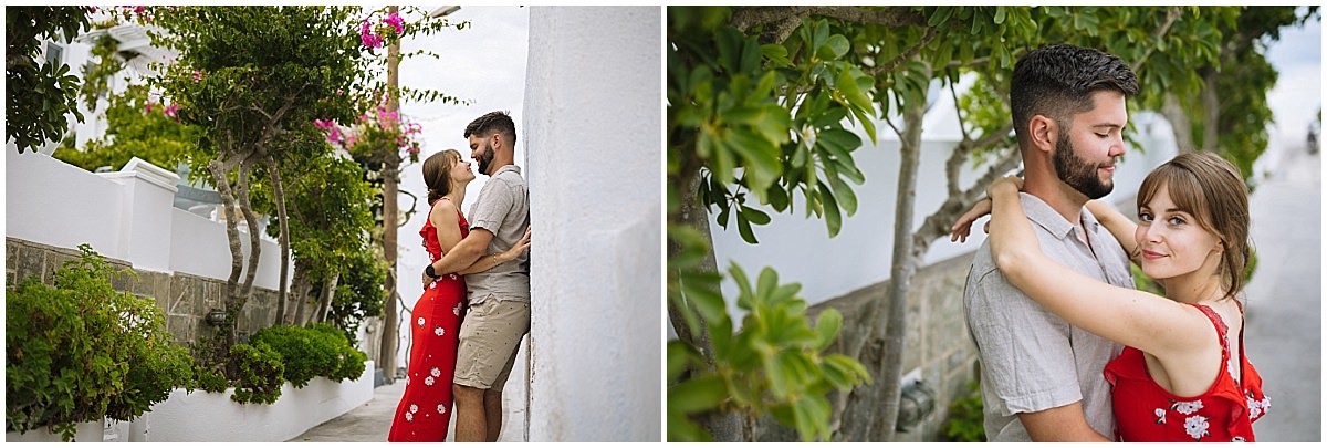 Engagement photography in Fira, Santorini