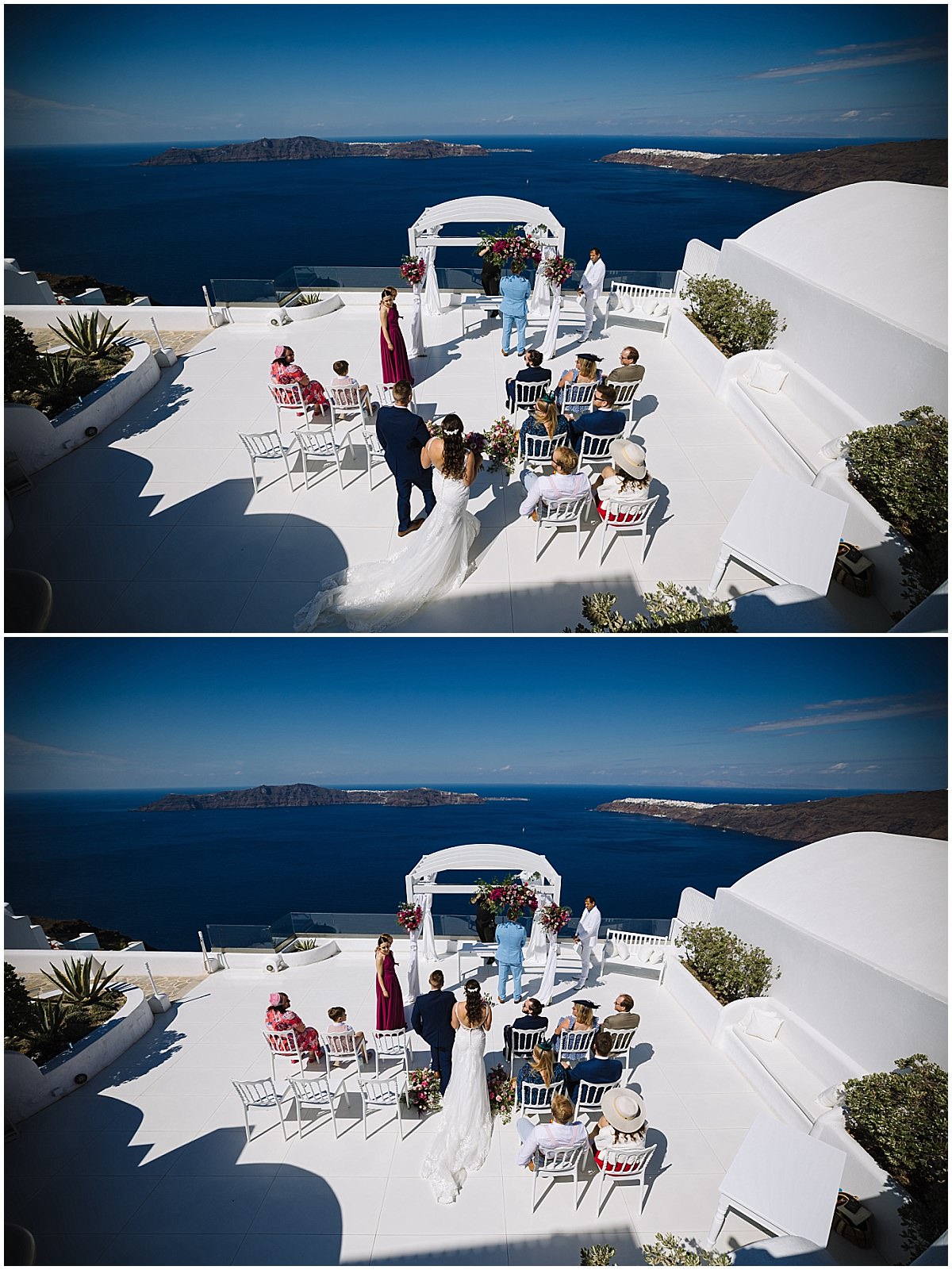 Santorini Wedding Set up