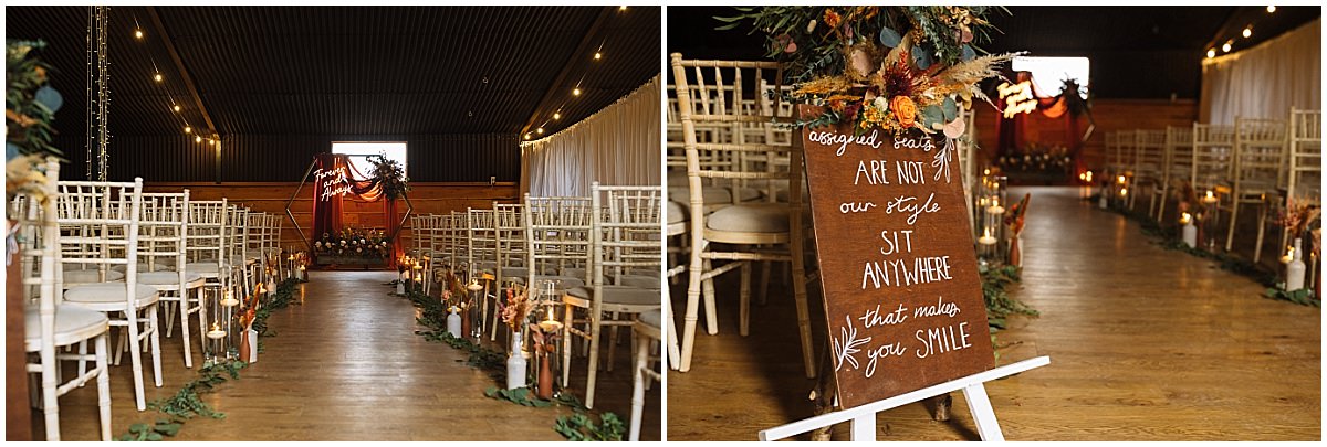 rustic wedding decor by oh so boho at stock farm wedding barn