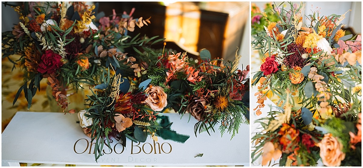 artificial bouquets by oh so boho event decor